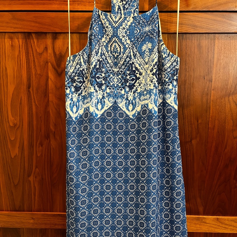 Skies Are Blue Navy and White Mini Dress